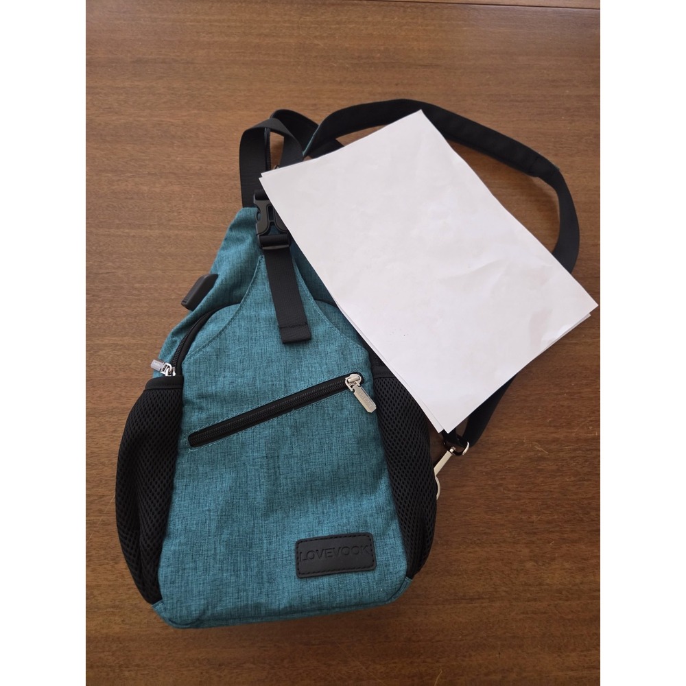 Lovevook Slingback Backpack Crossbody Bag Dark Seafoam Green